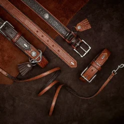 Hunter Cody 45 Cognac Mørkebrun hundehalsbånd - 33-39 cm