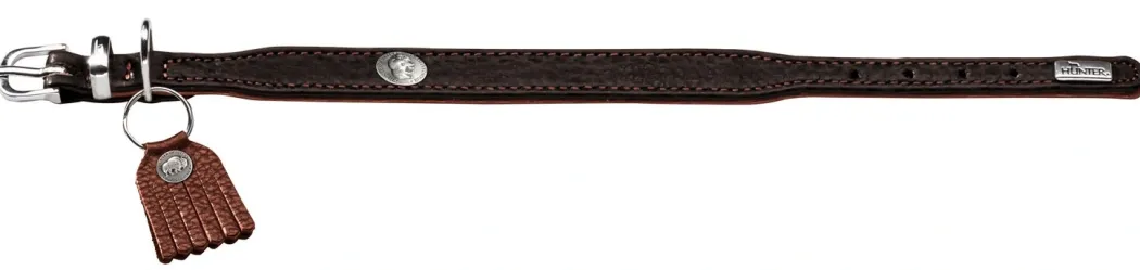 Hunter Cody Petit 27 Mørkebrun Cognac hundehalsbånd