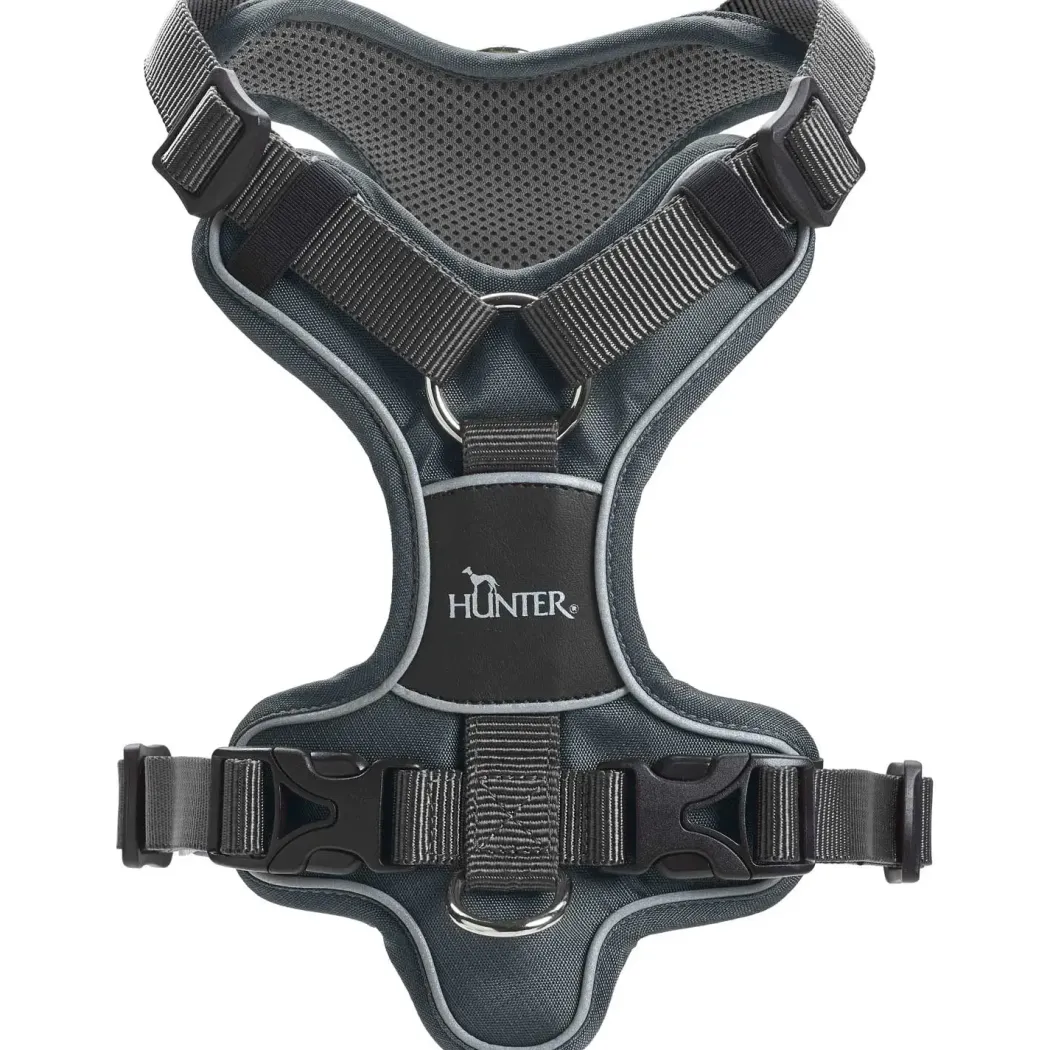 Hunter Divo hundesele L grå/grå just mave 72-100 cm - Stabil kontrol og komfort
