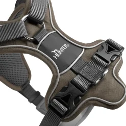 Hunter Divo hundesele M brun/grå just mave 56-73 cm - Stabil komfort og sikker pasform
