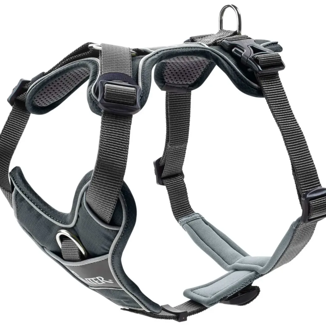 Hunter Divo hundesele M grå/grå just mave 56-73 cm - Stabil kontrol og komfort