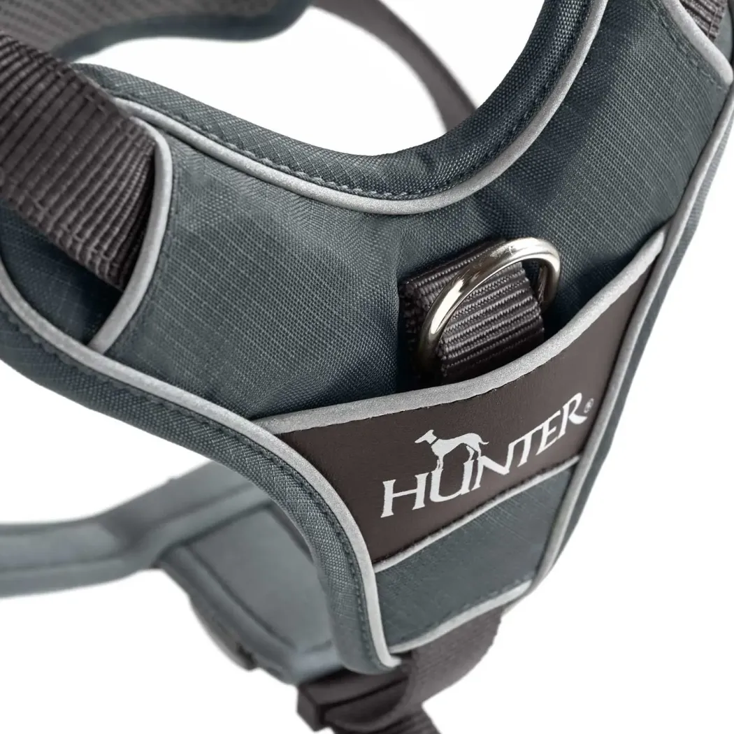 Hunter Divo hundesele M grå/grå just mave 56-73 cm - Stabil kontrol og komfort