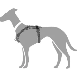 Hunter Divo hundesele M grå/grå just mave 56-73 cm - Stabil kontrol og komfort