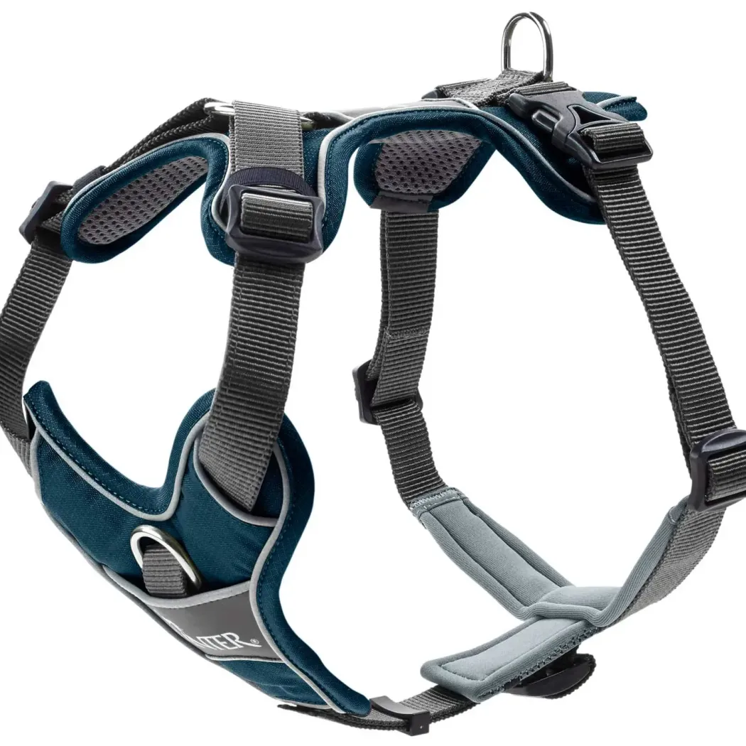 Hunter Divo hundesele M petrol/grå just. mave 56-73 cm - Stabil bevægelse og ergonomisk komfort