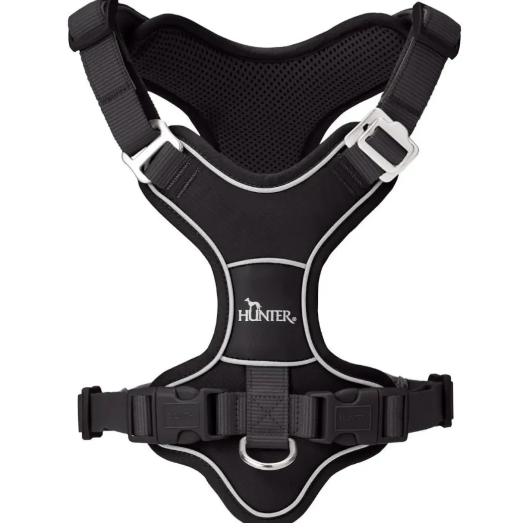 Hunter Divo Up hundesele L sort just mave 72-100 cm - Robust støtte og tryg kontrol