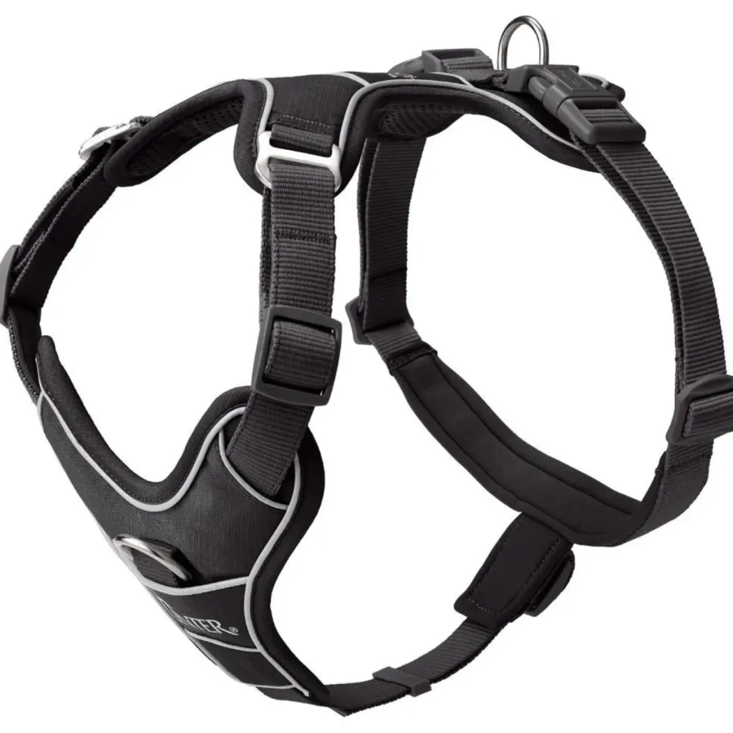 Hunter Divo Up hundesele L sort just mave 72-100 cm - Robust støtte og tryg kontrol
