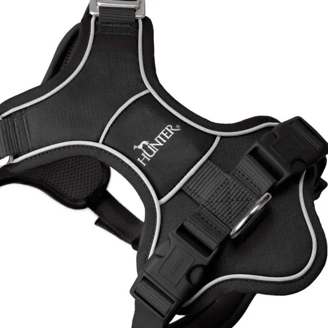 Hunter Divo Up hundesele S sort just mave 45-56 cm - Stabil pasform og rolig kontrol