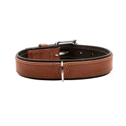 Hunter Dressur HundeHalsbånd 40 Mørkebrun Elglæder - 35-43 cm