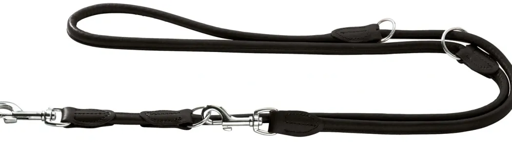 Hunter Elg Rundsyet Hundeline 8 mm Sort