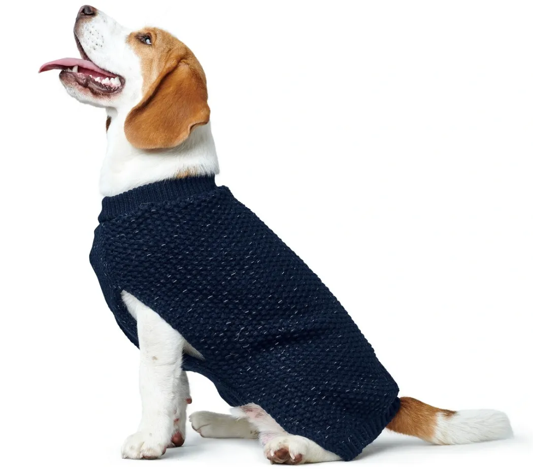 Hunter Finja pullover strik mørkeblå str. 35
