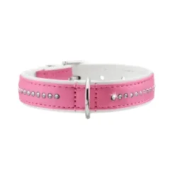 Hunter Halsbånd Diamond Petit 42 Pink - 35-39 cm