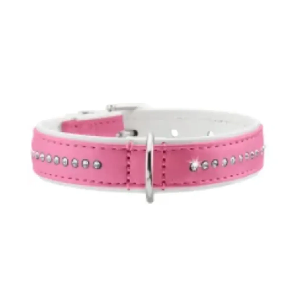 Hunter Halsbånd Diamond Petit 42 Pink - 35-39 cm