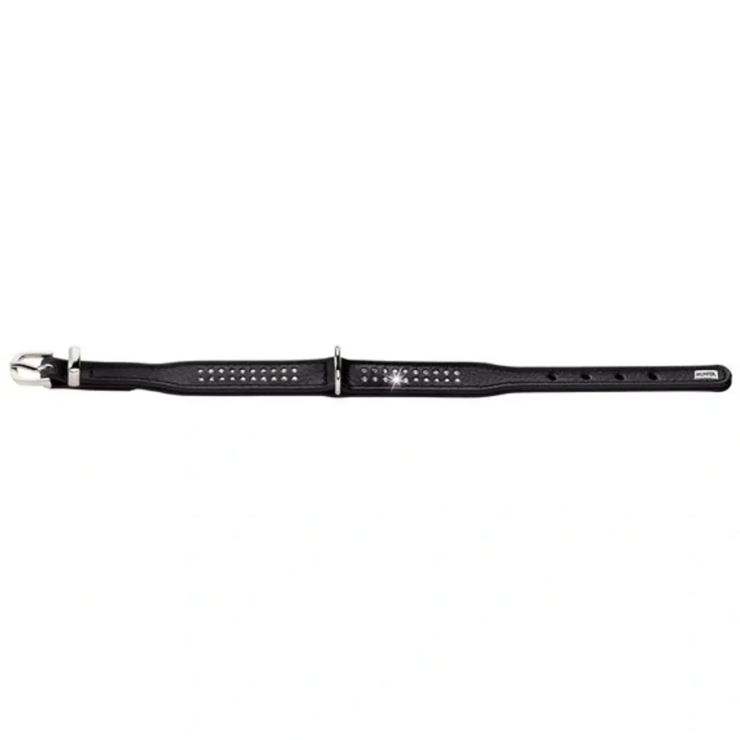 Hunter Halsbånd Diamond Petit 30 Sort - 23-27 cm