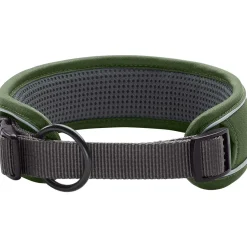 Hunter Halsbånd Divo S Grøn/Grå - justerbart hundehalsbånd (25-35 cm, B 4 cm)