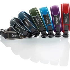 Hunter Halsbånd Divo S Violet/Grå - justerbart hundehalsbånd (25-35 cm, B 4 cm)