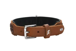 Hunter Halsbånd El Paso L 65 Cognac/Sort - 50-56 cm