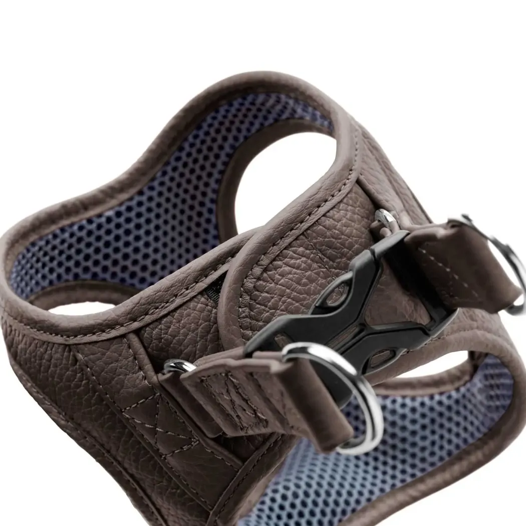 Hunter Hilo læder hundesele XS brun hals 33-37 cm - let og blød pasform
