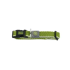 Hunter hunde halsbånd Hilo Lime S-M - justerbart hundehalsbånd (30-43 cm, B 2,5 cm)