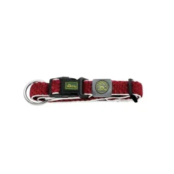 Hunter hunde halsbånd Hilo Rød L-XL - justerbart hundehalsbånd (40-60 cm, B 3,2 cm)