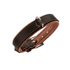 Hunter Hundehalsbånd læder Canada Elg Str.65 Sort/Cognac - 50-56 cm