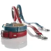 Hunter Hundehalsbånd læder Canada Elg Str.65 Petroleumsblå - 50-56 cm