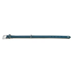 Hunter Hundehalsbånd læder Canada Elg Str.65 Petroleumsblå - 50-56 cm