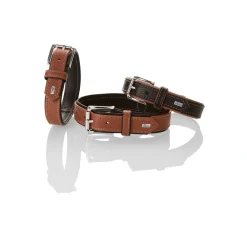 Hunter Hundehalsbånd læder Canada Elg Str.55 Cognac/Sort - 42-48 cm