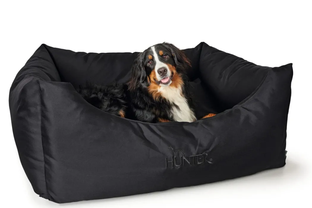 Hunter hundeseng Gent antibakteriel Medium 80x60 cm Sort