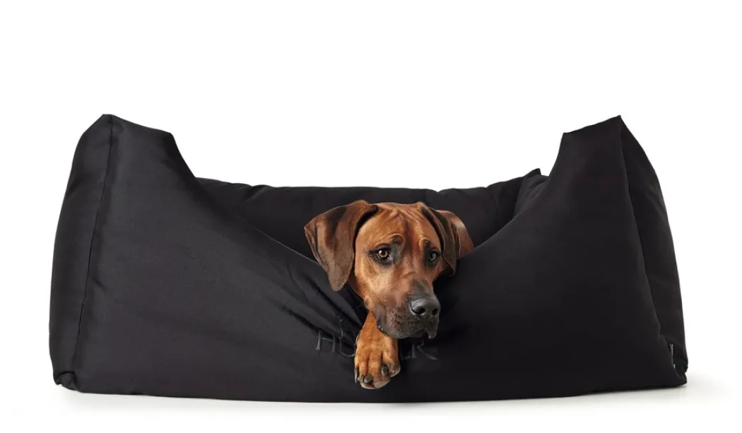 Hunter hundeseng Gent antibakteriel Medium 80x60 cm Sort
