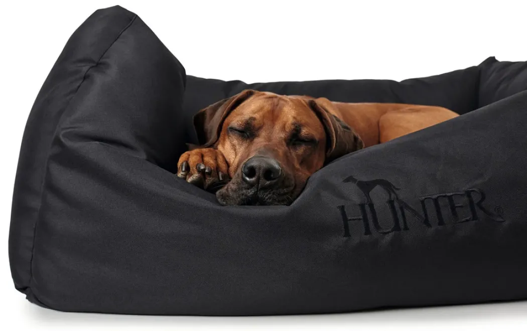 Hunter hundeseng Gent antibakteriel Medium 80x60 cm Sort