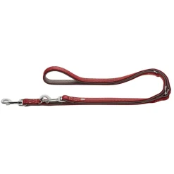 Hunter Hundesnor Canada Elg læder line 20mm Rød