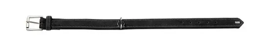 Hunter Hunting halsbånd str.35 Sort - justerbart hundehalsbånd (24 - 30 cm., B 1,8 cm.)