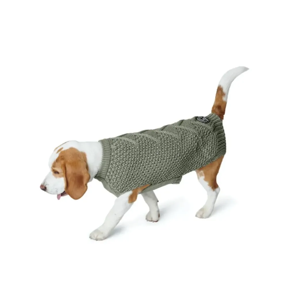 Hunter Malmø hundesweater Khaki str 45 - varm og blød komfort