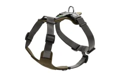 Hunter Mixed Aalborg læder hundesele XS-S grøn/grå hals 40-50 cm - komfort og kvalitet