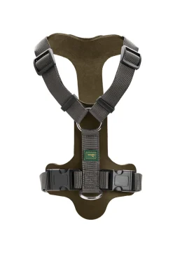 Hunter Mixed Aalborg læder hundesele XS-S grøn/grå hals 40-50 cm - komfort og kvalitet