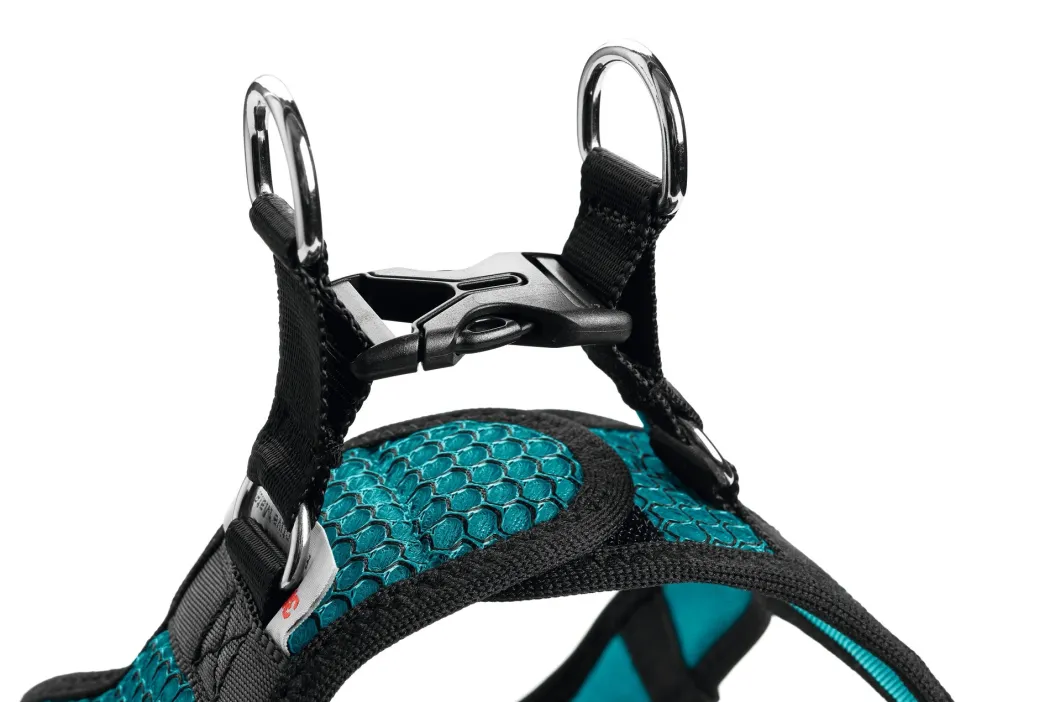 Hunter NY Hilo Comfort hundesele M-L turkis mave/bryst 65-70 cm - Let komfort og synlig pasform