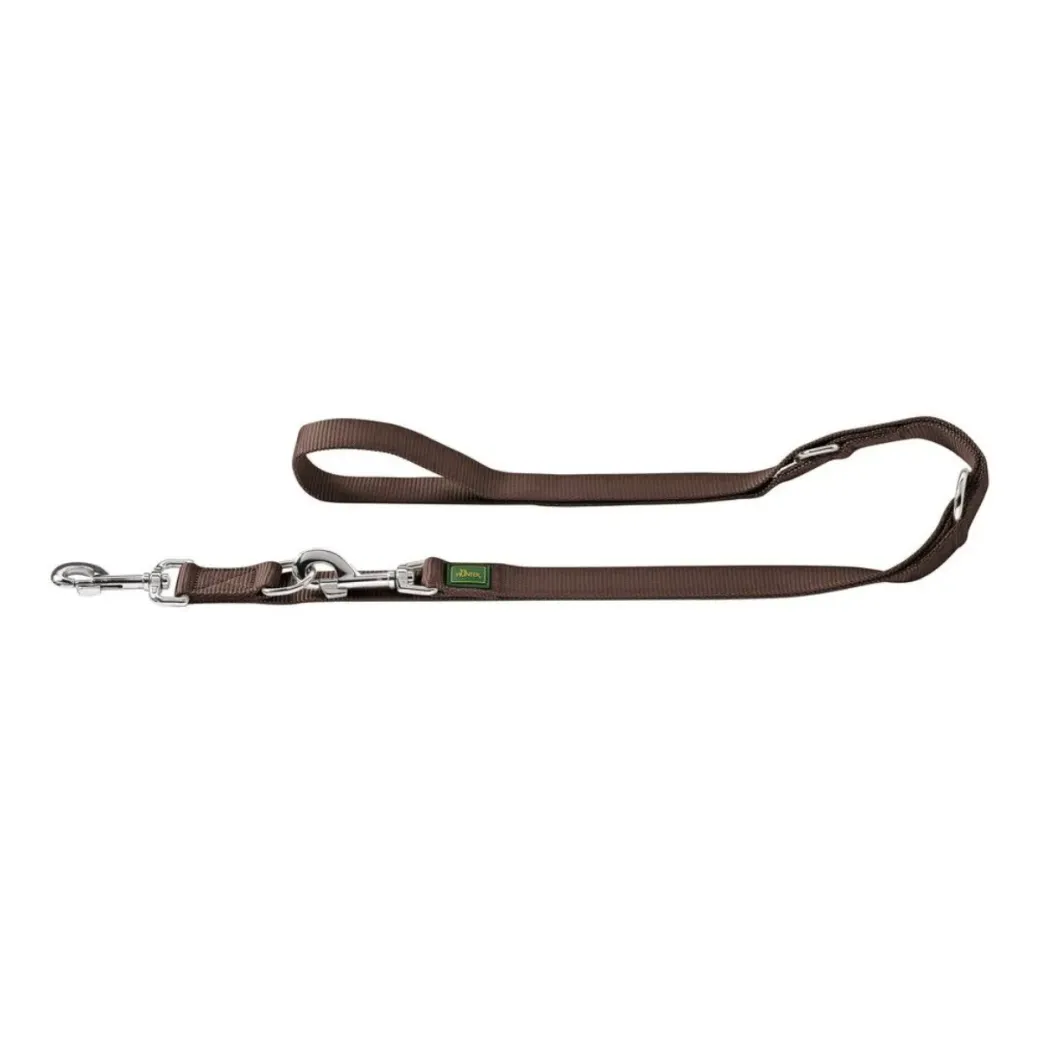 Hunter Nylon Lang hundeline 15/300 brun - Ekstra længde og fleksibel kontrol
