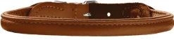 Hunter rundsyet elghalsbånd 55 Cognac justering 46-51 cm - skånsom komfort til store hunde