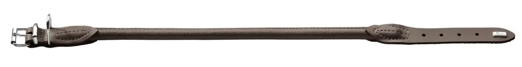 Hunter rundsyet elghalsbånd Mokka str. 50 - justering 41-46 cm skånsom komfort