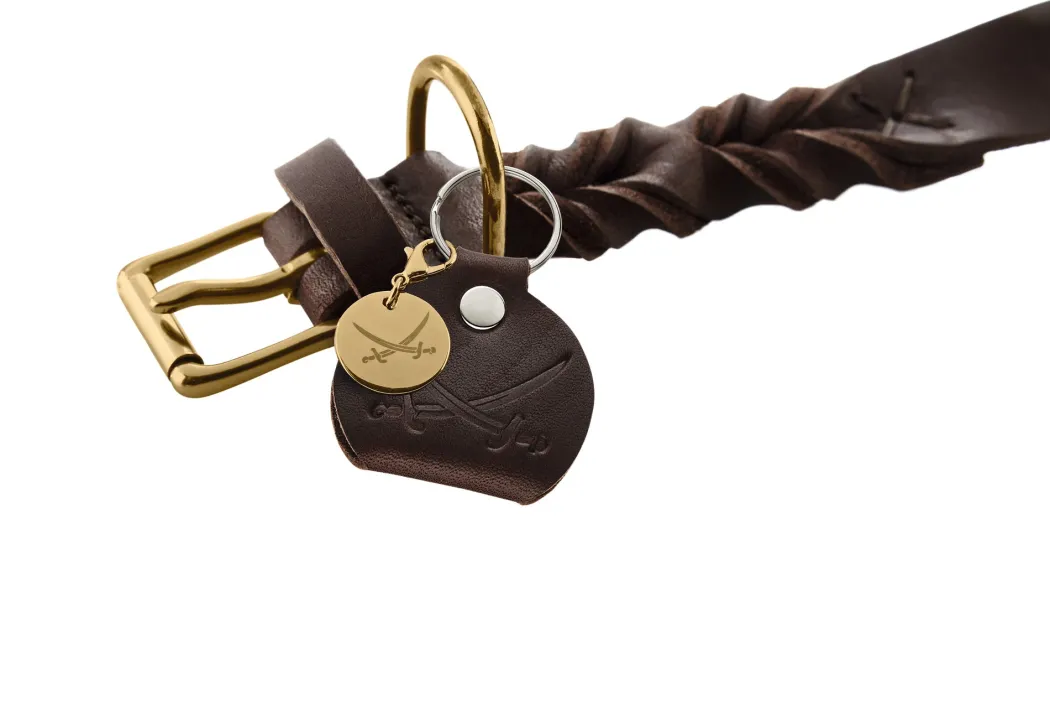 Hunter Sansibar Solid 35 Hundehalsbånd i læder - 24-30 cm