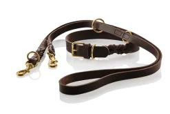 Hunter Sansibar Solid 40 Hundehalsbånd i læder - 30-36 cm