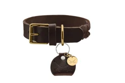 Hunter Sansibar Solid 45 Hundehalsbånd i læder - 34-40 cm