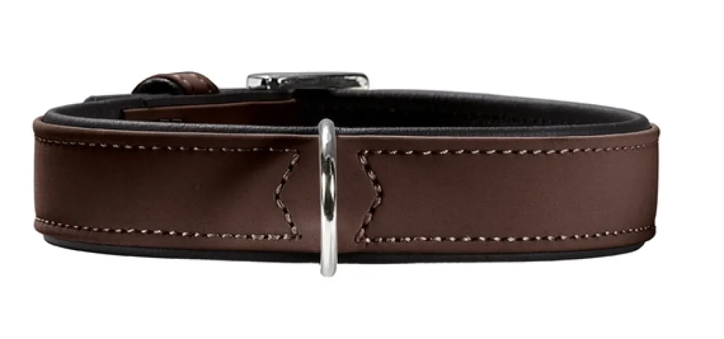 Hunter Softie hundehalsbånd 30 cm brun - 18-24 cm indstilling