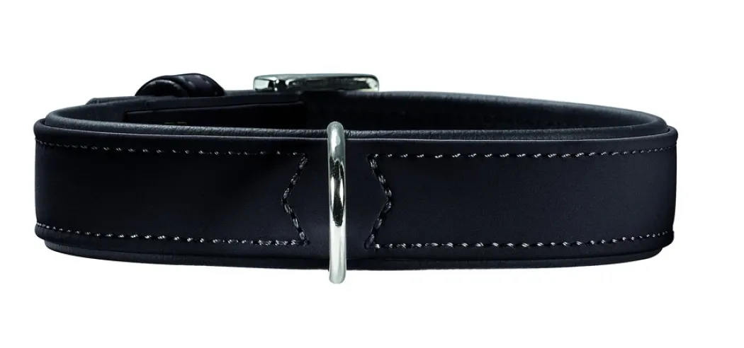 Hunter Softie hundehalsbånd 50 cm sort - 36-44 cm indstilling