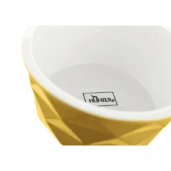 Hunter Vand og foderskål i Keramik Eiby Gul 550 ml