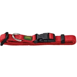Hunter Vario Basic Halsbånd Rød S 22-35 cm - Ekstra bredt og komfortabelt halsbånd