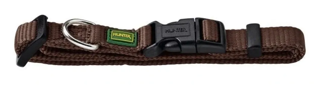 Hunter Vario Plus Halsbånd Brun S 30-45 cm - Komfortabelt og justerbart hundehalsbånd