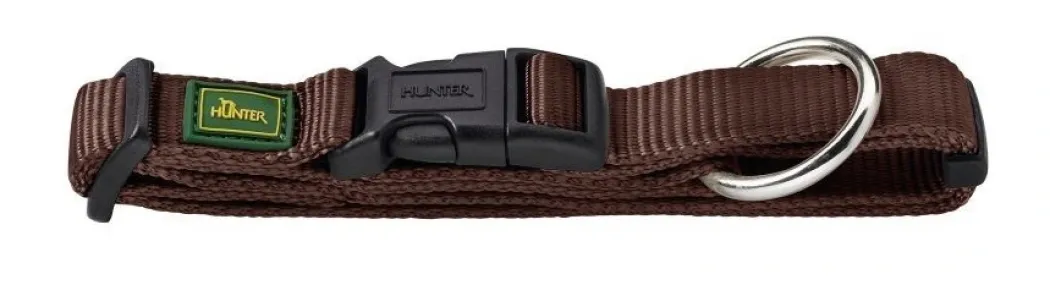 Hunter Vario Plus Halsbånd Brun L 40-63 cm - Komfortabelt og justerbart hundehalsbånd
