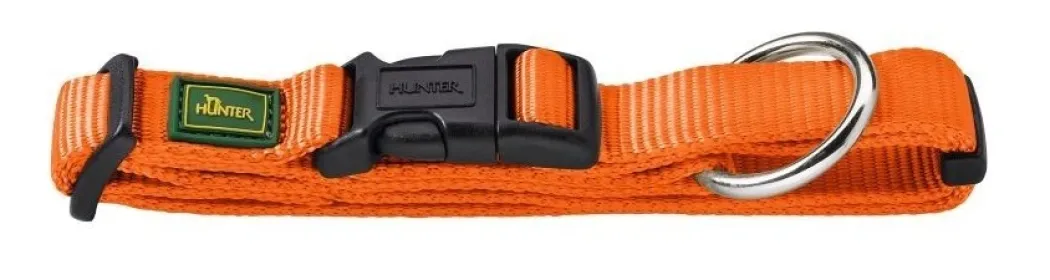 Hunter Vario Plus Halsbånd Orange M 35-53 cm - Komfortabelt og justerbart hundehalsbånd