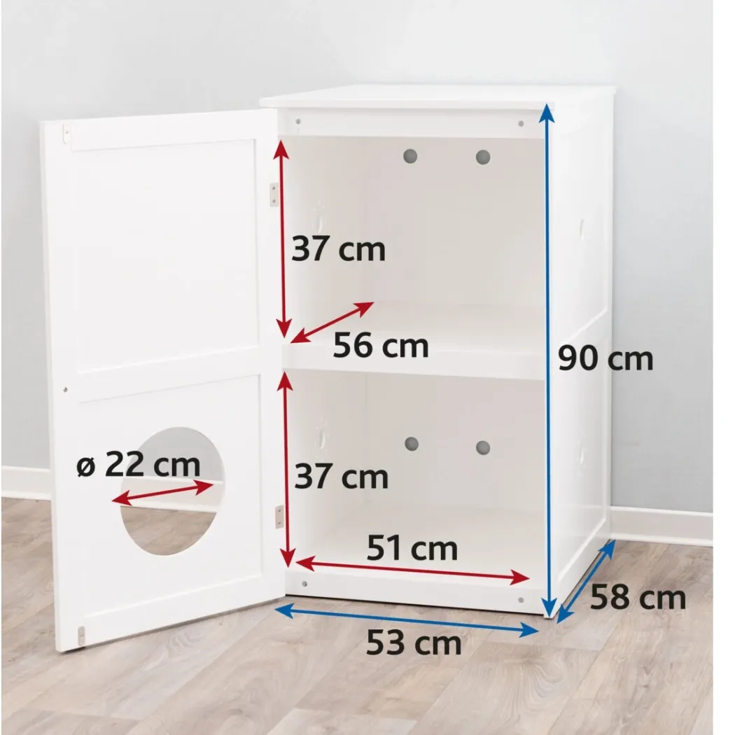 Hus til kattetoilet 2 etager